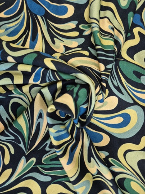 Viscose Jersey fantasy grün/blau
